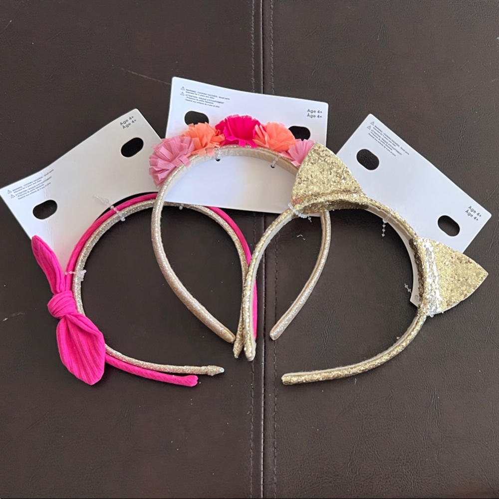Kids Glitter and Floral Headband Set